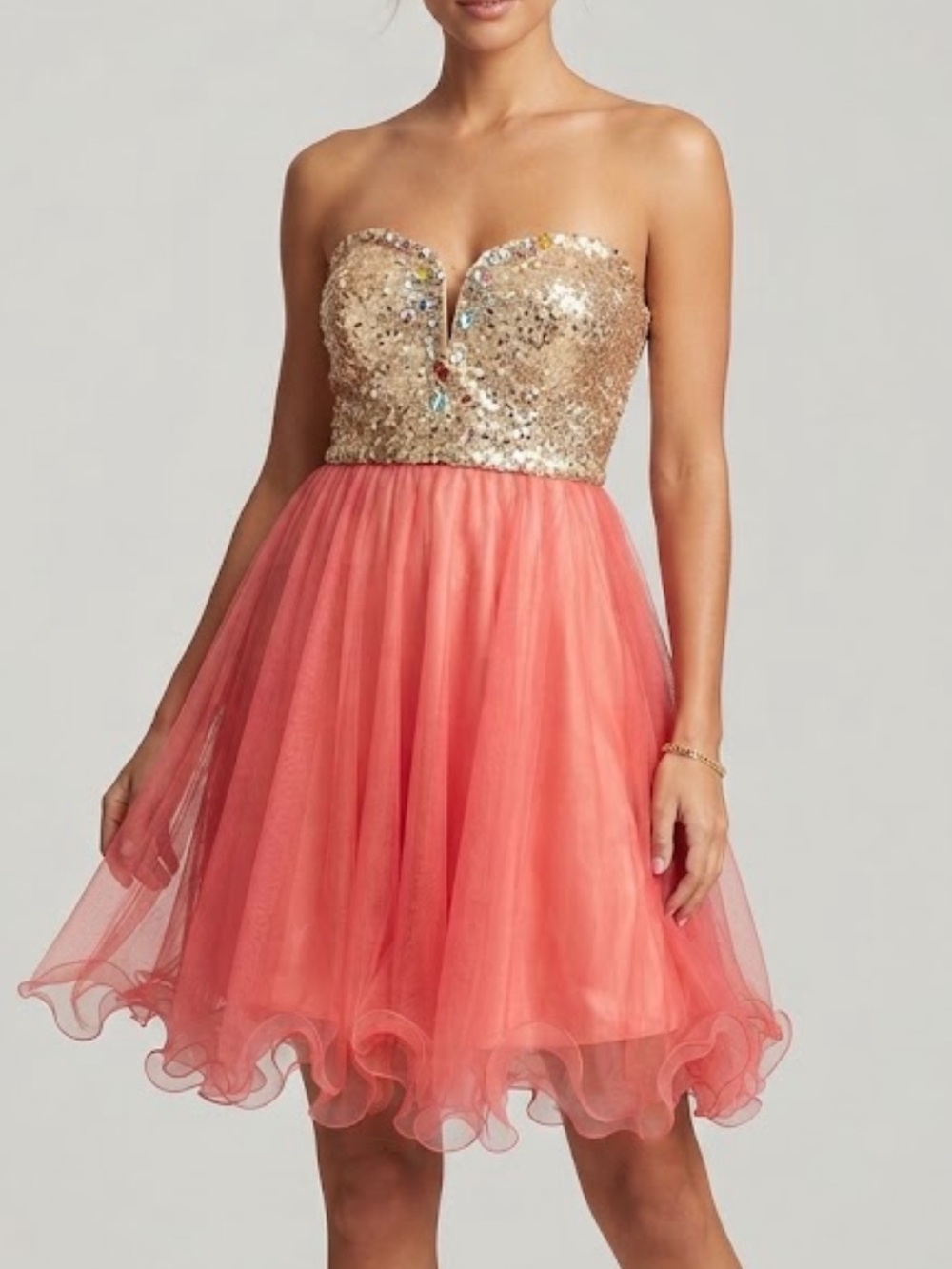 Vintage Deb Strapless Formal Dress